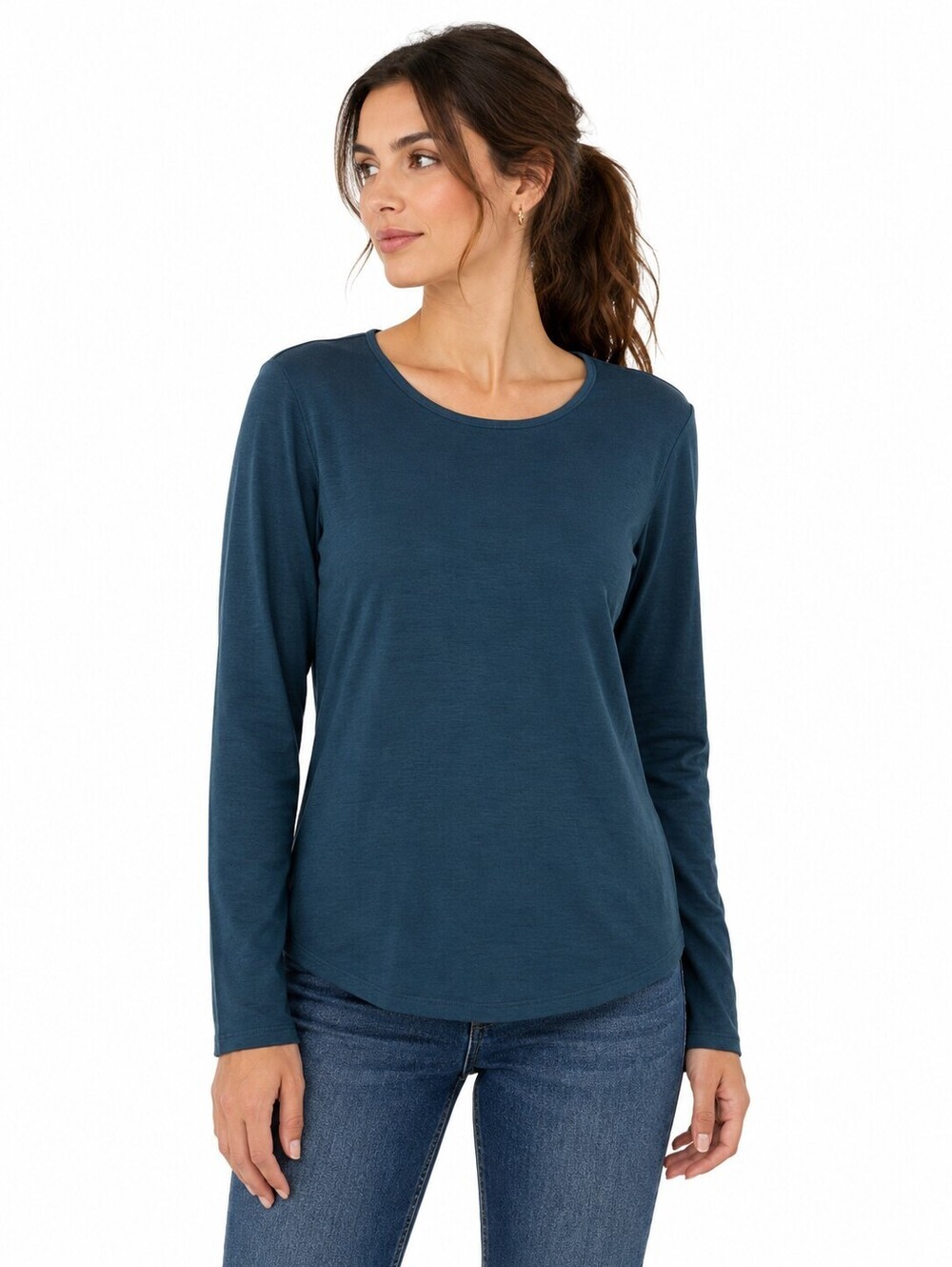 Segments Women’s Base Layer 100% Merino Wool Long Sleeve Top Dark Teal - Small